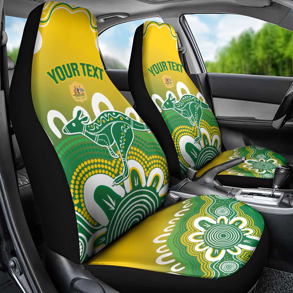 Custom Australia Socceroos Football Car Seat Cover Come On Aussie