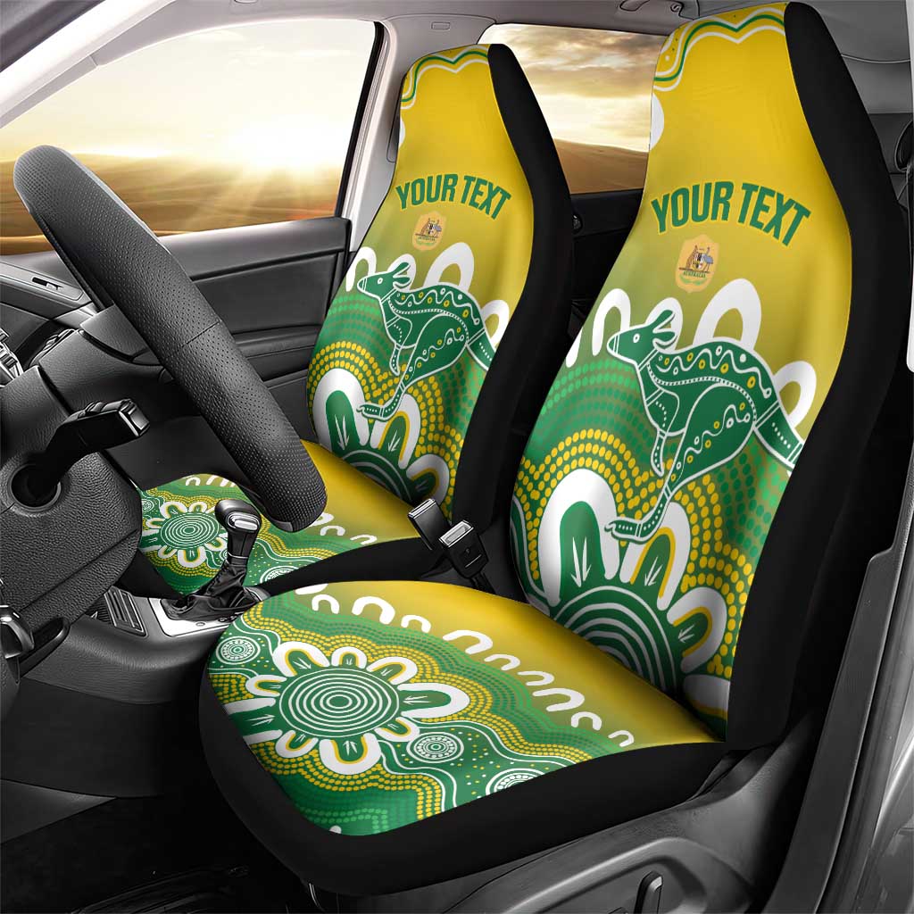 Custom Australia Socceroos Football Car Seat Cover Come On Aussie