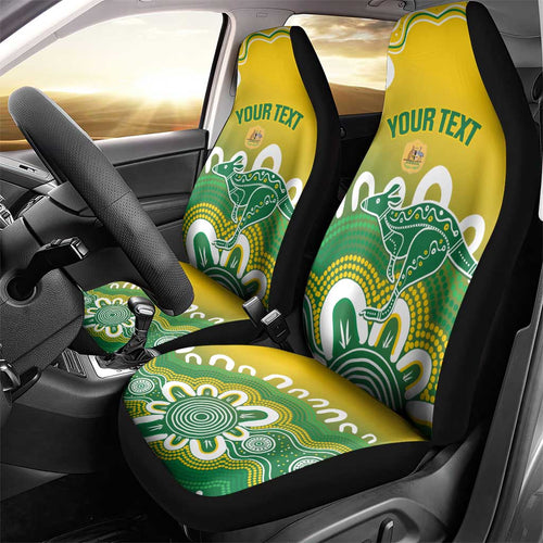 Custom Australia Socceroos Football Car Seat Cover Come On Aussie