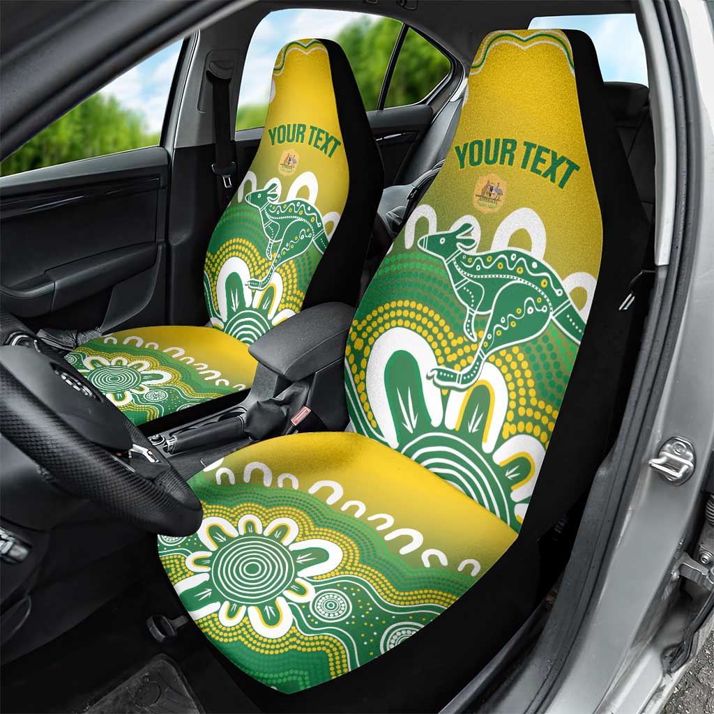 Custom Australia Socceroos Football Car Seat Cover Come On Aussie