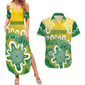 Custom Australia Socceroos Football Couples Matching Summer Maxi Dress and Hawaiian Shirt Come On Aussie