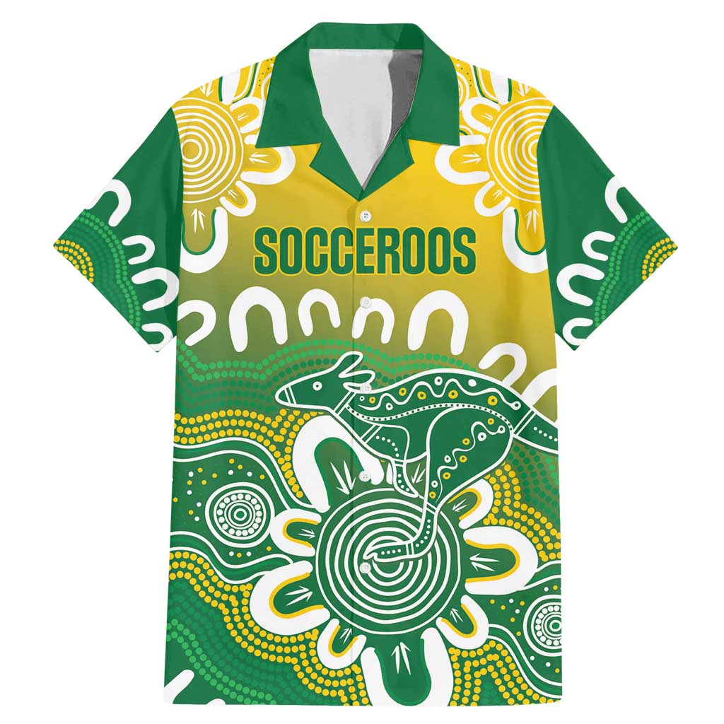 Custom Australia Socceroos Football Family Matching Mermaid Dress and Hawaiian Shirt Come On Aussie