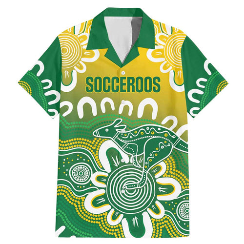 Custom Australia Socceroos Football Family Matching Mermaid Dress and Hawaiian Shirt Come On Aussie