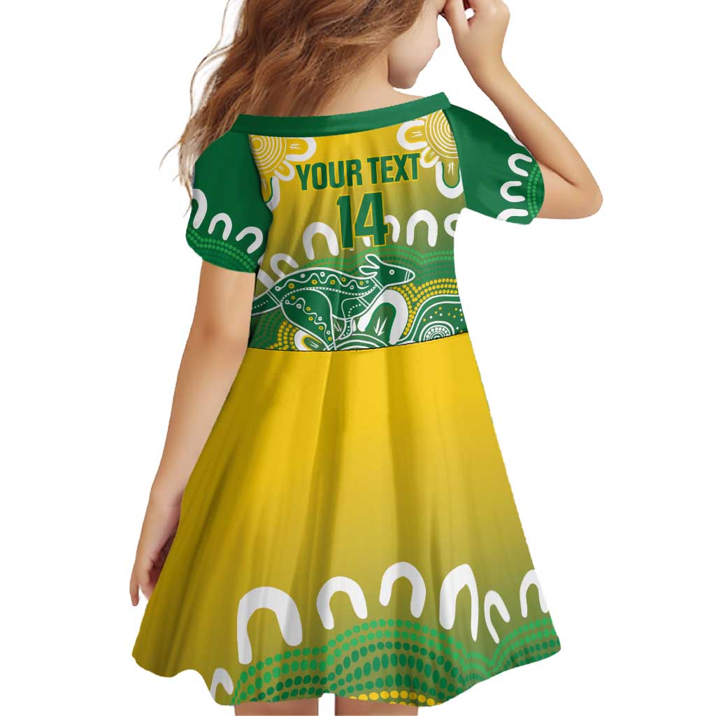 Custom Australia Socceroos Football Family Matching Off Shoulder Short Dress and Hawaiian Shirt Come On Aussie