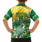 Custom Australia Socceroos Football Family Matching Puletasi and Hawaiian Shirt Come On Aussie