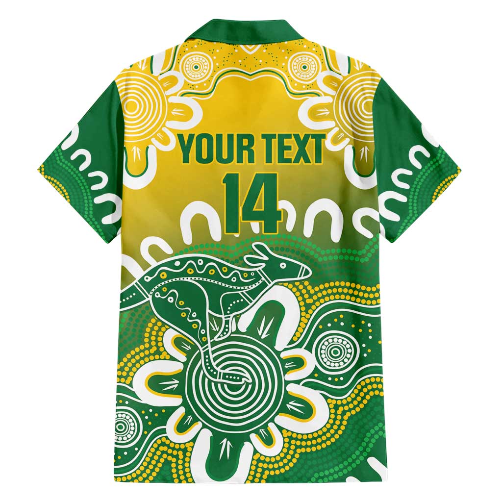 Custom Australia Socceroos Football Family Matching Short Sleeve Bodycon Dress and Hawaiian Shirt Come On Aussie