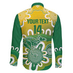 Custom Australia Socceroos Football Family Matching Short Sleeve Bodycon Dress and Hawaiian Shirt Come On Aussie