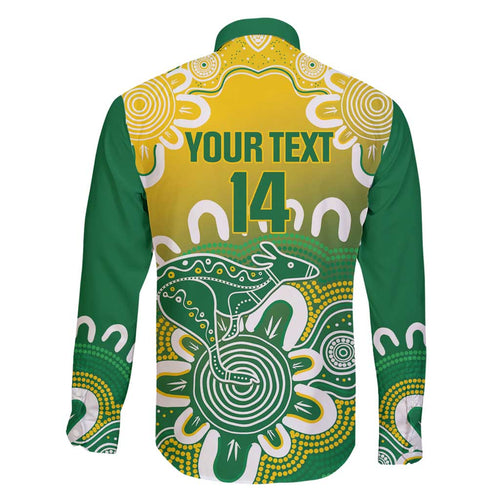 Custom Australia Socceroos Football Family Matching Short Sleeve Bodycon Dress and Hawaiian Shirt Come On Aussie