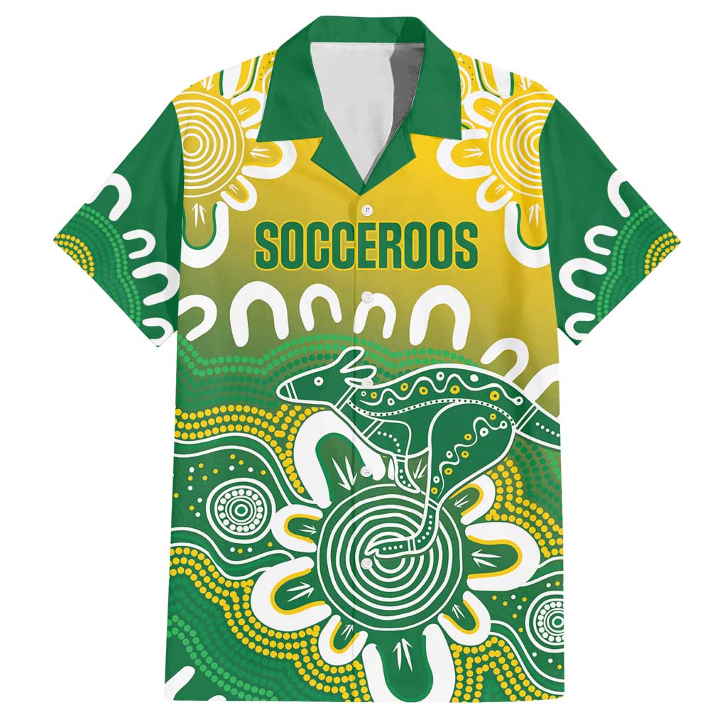 Custom Australia Socceroos Football Family Matching Summer Maxi Dress and Hawaiian Shirt Come On Aussie