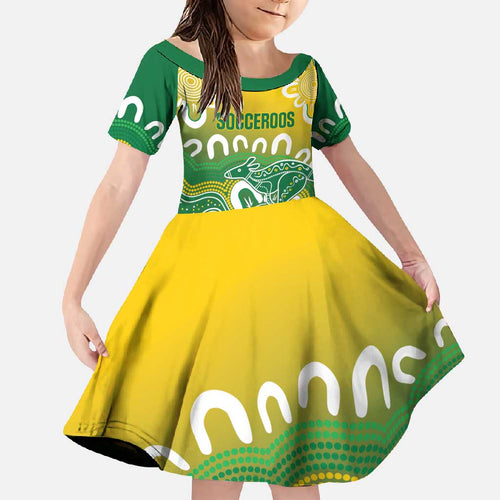 Custom Australia Socceroos Football Family Matching Tank Maxi Dress and Hawaiian Shirt Come On Aussie
