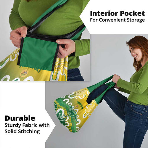 Custom Australia Socceroos Football Grocery Bag Come On Aussie
