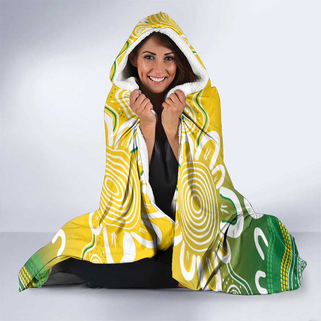Custom Australia Socceroos Football Hooded Blanket Come On Aussie