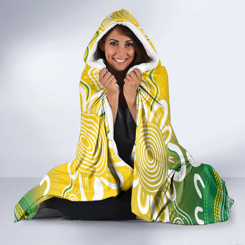 Custom Australia Socceroos Football Hooded Blanket Come On Aussie