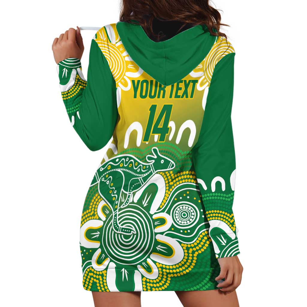 Custom Australia Socceroos Football Hoodie Dress Come On Aussie