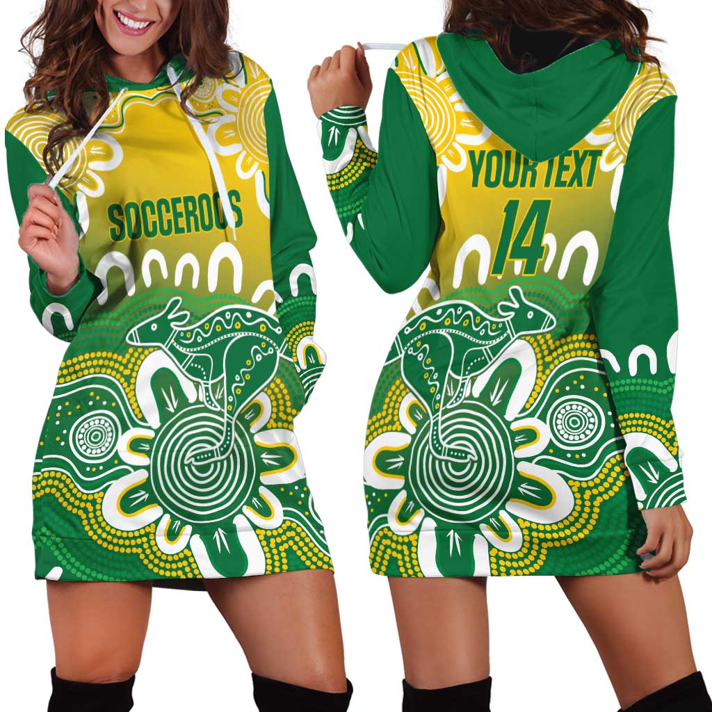 Custom Australia Socceroos Football Hoodie Dress Come On Aussie