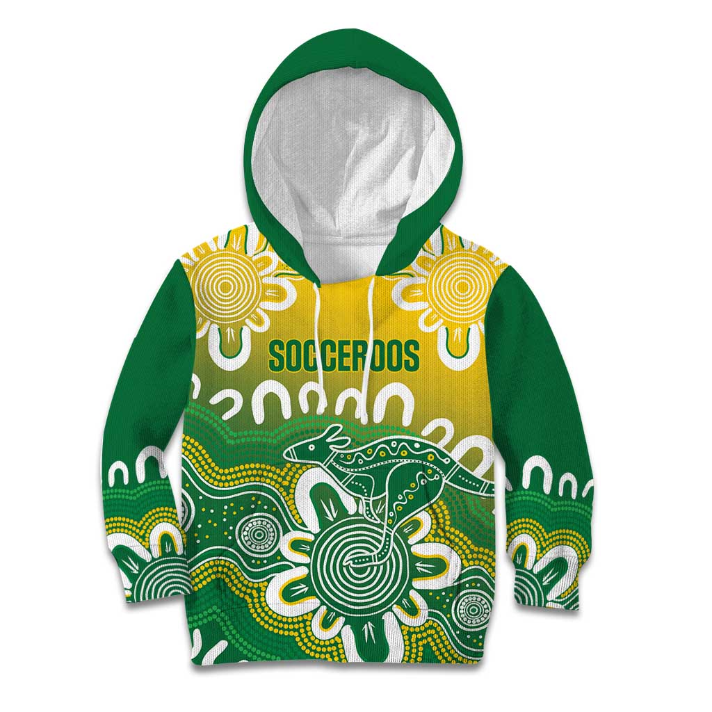 Custom Australia Socceroos Football Kid Hoodie Come On Aussie