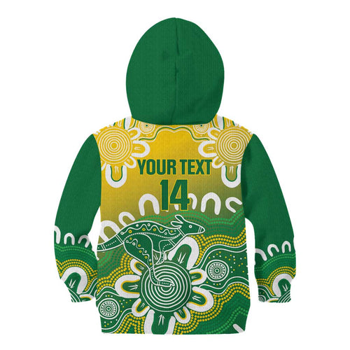 Custom Australia Socceroos Football Kid Hoodie Come On Aussie