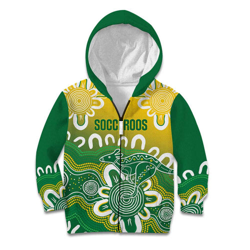 Custom Australia Socceroos Football Kid Hoodie Come On Aussie