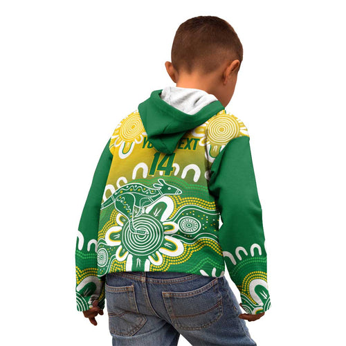 Custom Australia Socceroos Football Kid Hoodie Come On Aussie