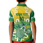 Custom Australia Socceroos Football Kid Polo Shirt Come On Aussie