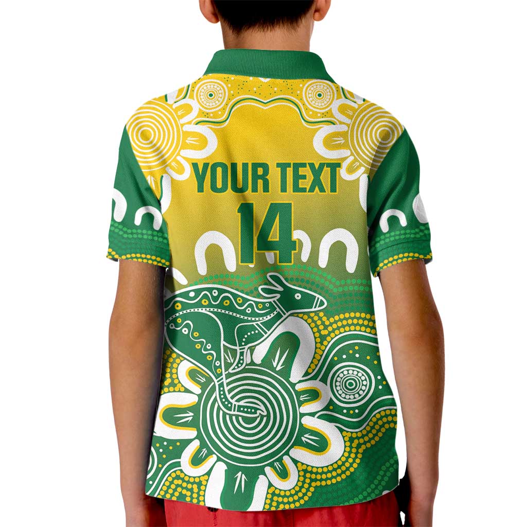 Custom Australia Socceroos Football Kid Polo Shirt Come On Aussie