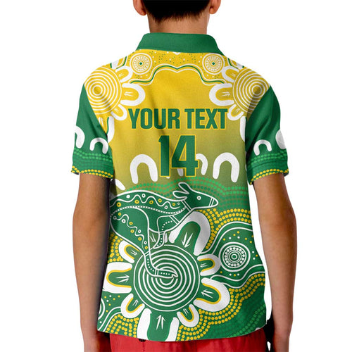 Custom Australia Socceroos Football Kid Polo Shirt Come On Aussie