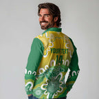 Custom Australia Socceroos Football Long Sleeve Polo Shirt Come On Aussie