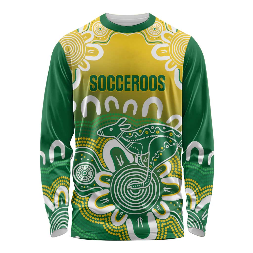 Custom Australia Socceroos Football Long Sleeve Shirt Come On Aussie