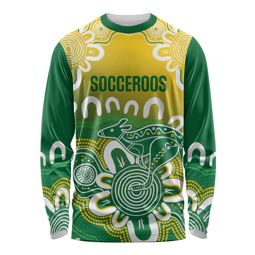 Custom Australia Socceroos Football Long Sleeve Shirt Come On Aussie