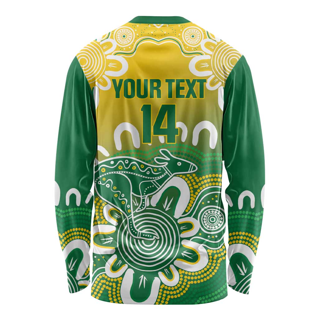 Custom Australia Socceroos Football Long Sleeve Shirt Come On Aussie