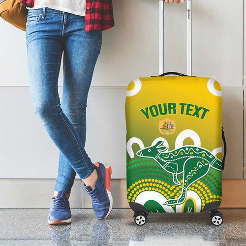 Custom Australia Socceroos Football Luggage Cover Come On Aussie