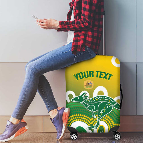 Custom Australia Socceroos Football Luggage Cover Come On Aussie