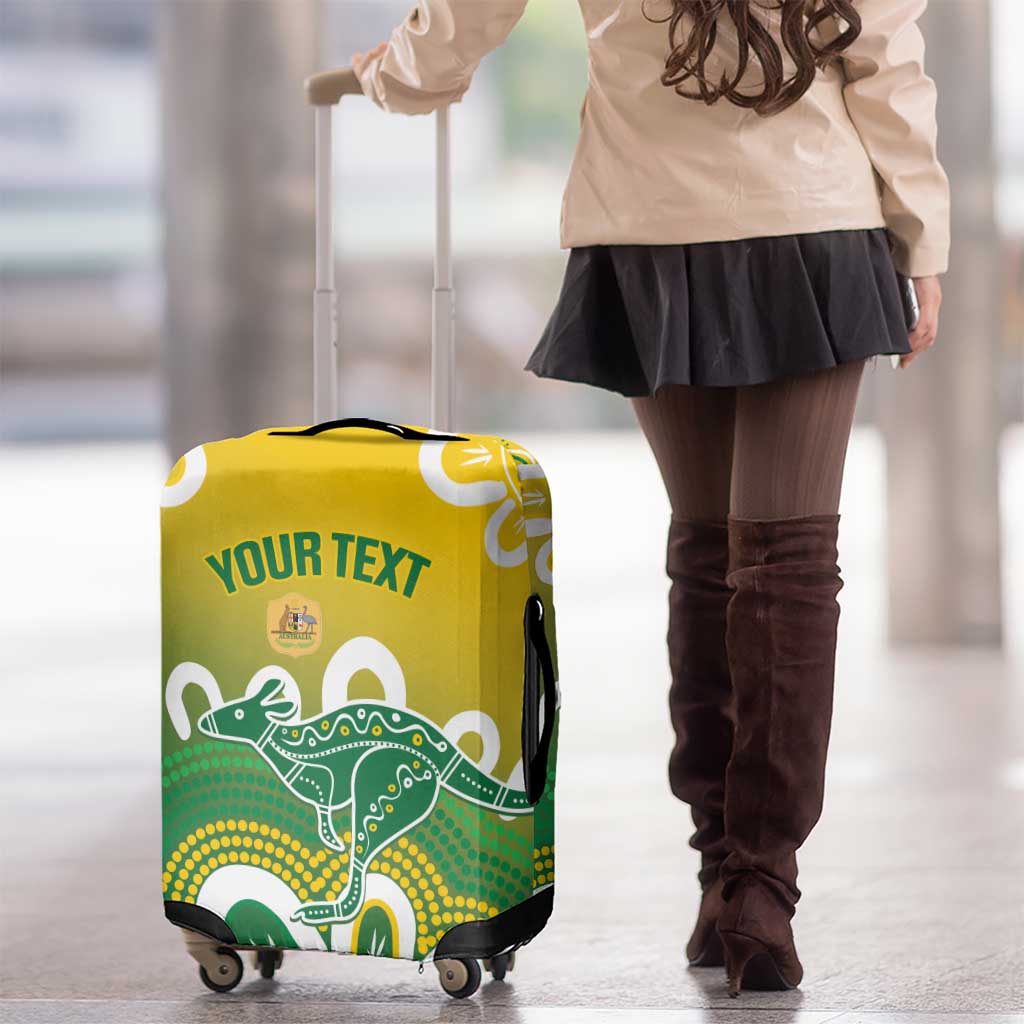 Custom Australia Socceroos Football Luggage Cover Come On Aussie