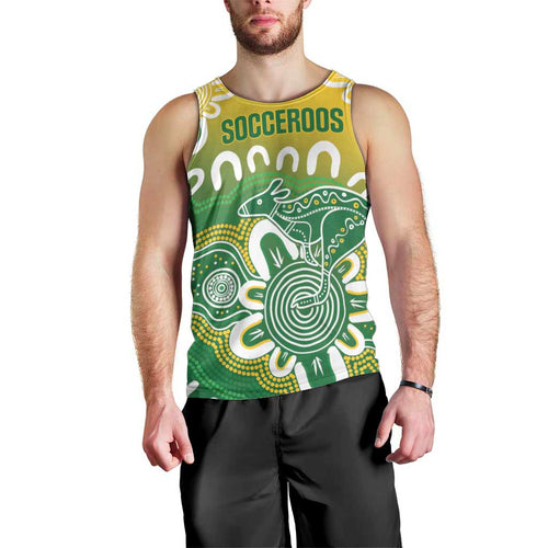 Custom Australia Socceroos Football Men Tank Top Come On Aussie