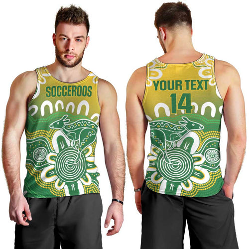 Custom Australia Socceroos Football Men Tank Top Come On Aussie