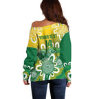 Custom Australia Socceroos Football Off Shoulder Sweater Come On Aussie