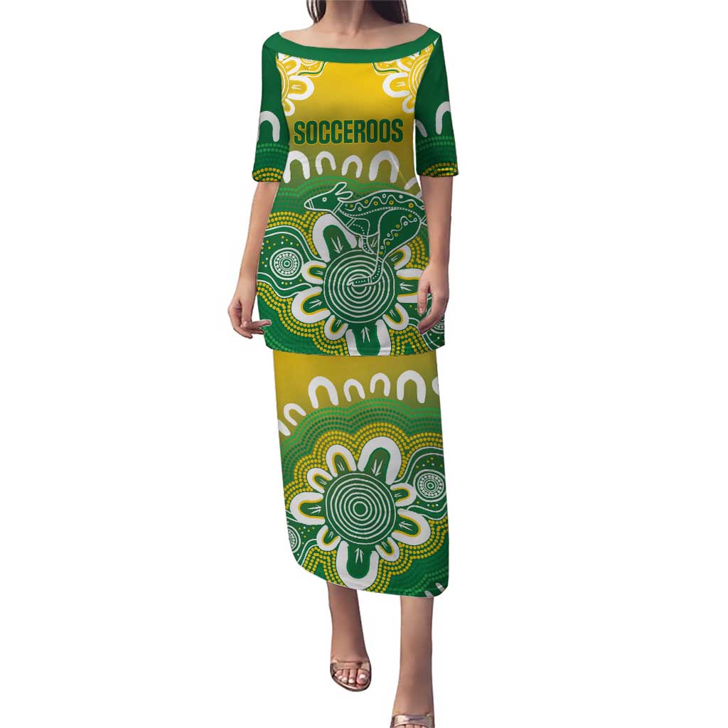 Custom Australia Socceroos Football Puletasi Come On Aussie