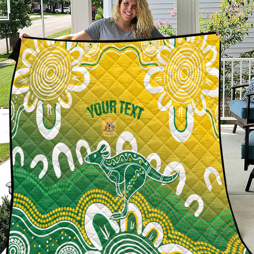 Custom Australia Socceroos Football Quilt Come On Aussie