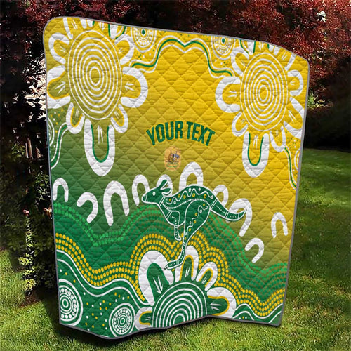 Custom Australia Socceroos Football Quilt Come On Aussie