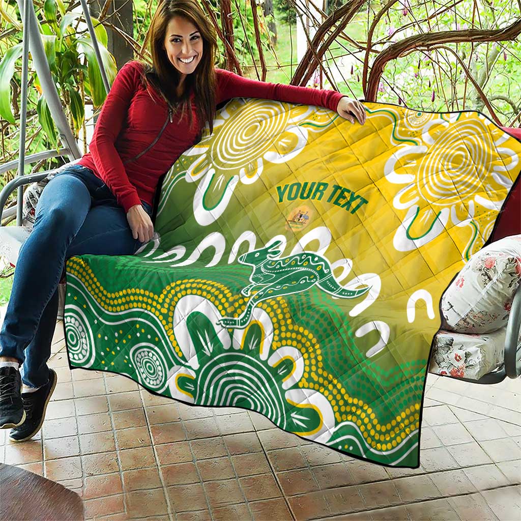 Custom Australia Socceroos Football Quilt Come On Aussie