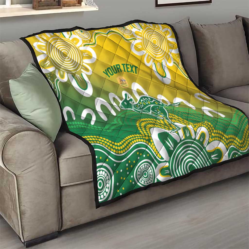 Custom Australia Socceroos Football Quilt Come On Aussie