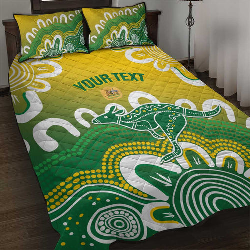 Custom Australia Socceroos Football Quilt Bed Set Come On Aussie