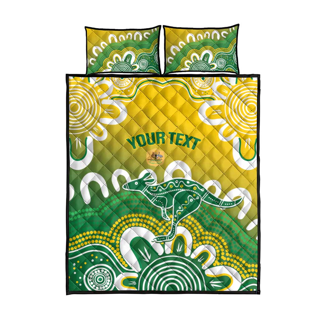 Custom Australia Socceroos Football Quilt Bed Set Come On Aussie