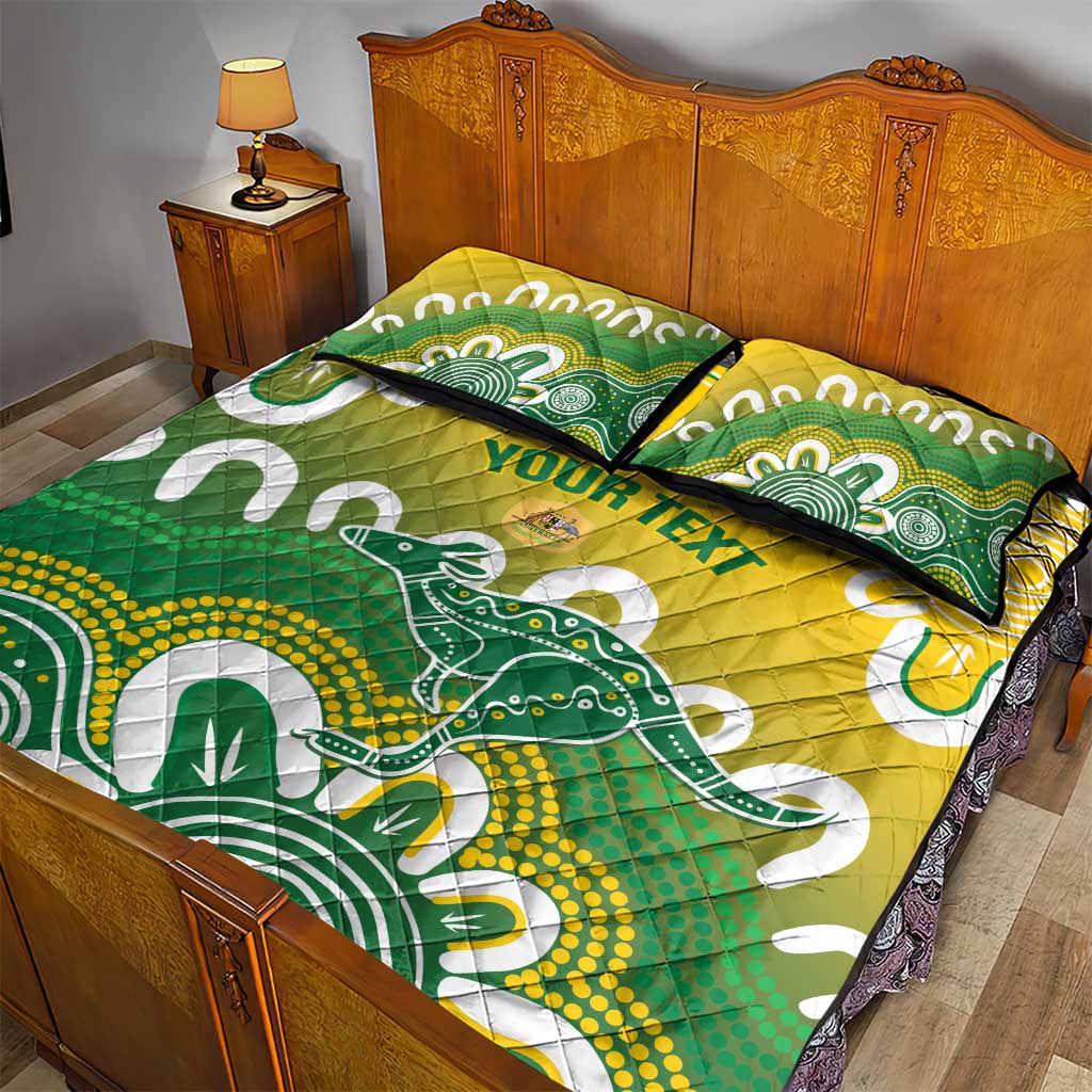 Custom Australia Socceroos Football Quilt Bed Set Come On Aussie