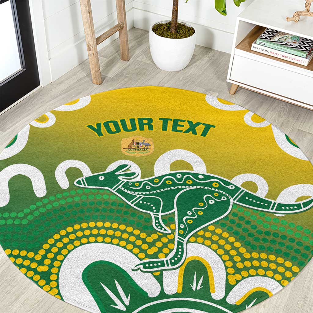 Custom Australia Socceroos Football Round Carpet Come On Aussie