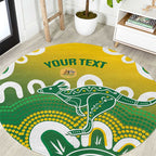 Custom Australia Socceroos Football Round Carpet Come On Aussie