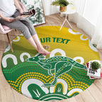 Custom Australia Socceroos Football Round Carpet Come On Aussie