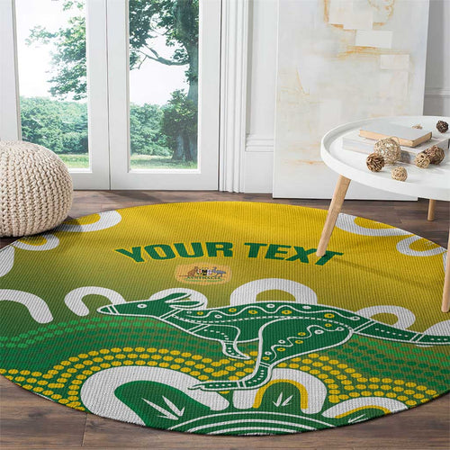 Custom Australia Socceroos Football Round Carpet Come On Aussie