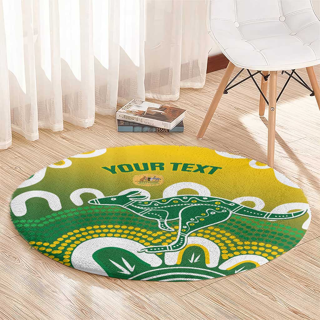 Custom Australia Socceroos Football Round Carpet Come On Aussie