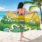 Custom Australia Socceroos Football Sarong Come On Aussie